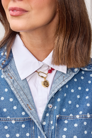 Burgundy Charm Necklace - Large Clasp