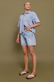 Grace Denim Short - Capri Blue