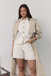 Grace Denim Short - Cream