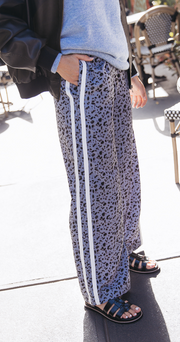Casey Pant - Slate Leopard