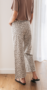 Cassie Cropped Leg Jean - Leopard