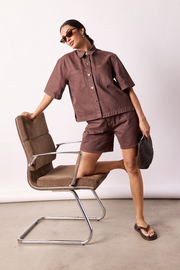 Cassie Shirt - Chocolate