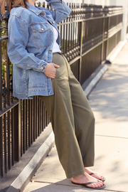 Charlie Barrel Pant - Khaki
