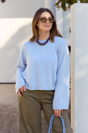 Hartley Long Sleeve Top - Powder Blue