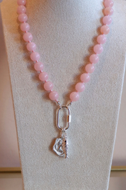 Abstract Coin Charm - Silver