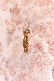 Medium Sardine Charm - Gold