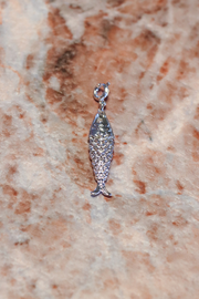 Large Sardine Charm - Silver
