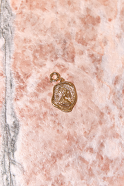 Abstract Coin Charm - Gold