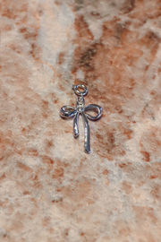 Medium Bow Charm - Silver
