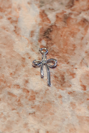 Medium Bow Charm - Silver