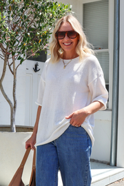 Indi Oversized Tee - White
