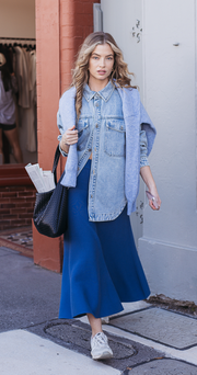 Juno Denim Shacket - Blue