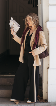 Andie Pant - Black Camel Stripe