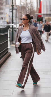 Noah Wide Pant - Chocolate Cream Stripe