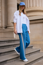 Noah Wide Pant - Blue Twist