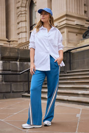 Noah Wide Pant - Blue Twist
