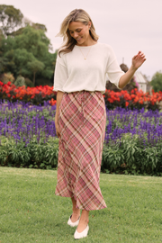Riley Skirt - Pink Check