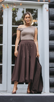 Aria Skirt - Chocolate