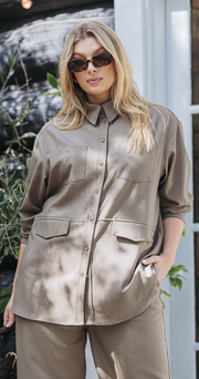 Carmen Shirt - Olive Marle