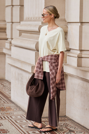 PRE-ORDER Noah Cropped Pant - Luxe Dark Chocolate