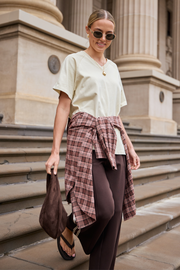 Luca Shirt - Pink Chocolate Check
