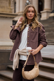 PRE-ORDER Lola Denim Jacket - Chocolate