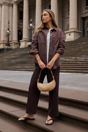 Noah Cropped Pant - Dark Chocolate
