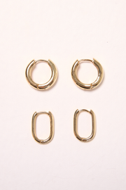 Louise Hoop Earrings 2 Pack - Gold