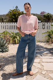 Elsie Crochet Top - Pink