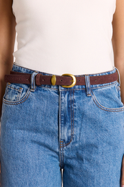 Emerson Belt - Chocolate Suede