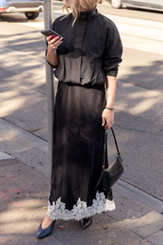 Ali Skirt - Black Cream Lace