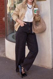 PRE-ORDER Lola Barrel Jean - Washed Black