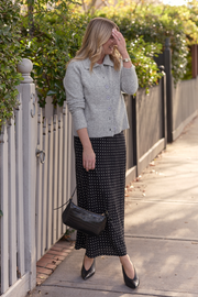 Harper Skirt - Black White Spot