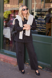 PRE-ORDER Lola Cropped Barrel Jean - Washed Black