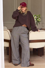 Autumn Pant - Navy Oat Check