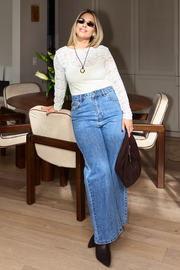 Stevie Cropped Jean - Deep Blue