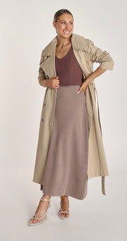 Fallon Trench Coat - Beige