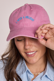 Gigi Washed Denim Cap - Holiday Pink