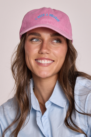 Gigi Washed Denim Cap - Holiday Pink