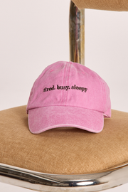 Gigi Washed Denim Cap - Tired Busy Sleepy Pink