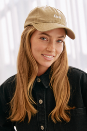 Gigi Washed Denim Cap - Beige