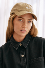 Gigi Washed Denim Cap - Beige