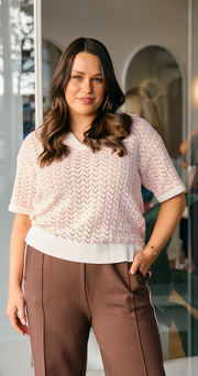 Emma Crochet Top - Pink