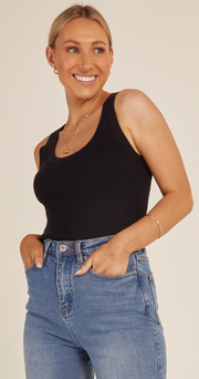 Harrie Ribbed Tank - Navy