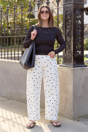 Lola Barrel Jean - Black Spot
