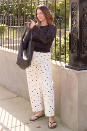 Lola Barrel Jean - Black Spot