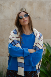 Hartley Long Sleeve Top - Cobalt