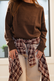Luca Shirt - Plum Beige Check