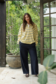 Eleanor Barrel Pant - Navy