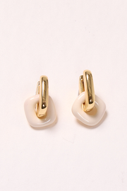 Emma Earrings - Gold & Cream